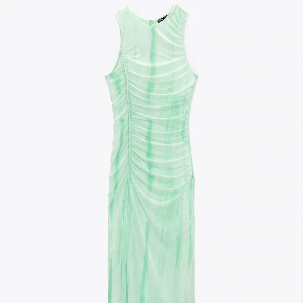 Zara Tulle Tie Dye Printed Midi Dress​​​​​​